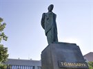 Masarykovu sochu pro Humpolec vytvořil v roce 1937 Vincenc Makovský. Dílo stojí...
