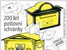 200 let po�tovní schránky. Výtvarný návrh Pavel Sivko