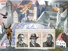 100 let Po�tovního muzea,  p�íle�itostný po�tovní ar�ík. Výtvarný návrh Jan...