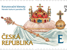 Korunova�ní klenoty. Výtvarný návrh Libu�e a Jaromír Knotkovi. Tato známka u�...