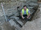 Archeologov objevili v rmci przkumu (na snmku jeho vedouc Zdenk Schenk)...