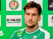 Fotbalista Michael Rabuic (vpravo) hraje za maarsk tm Szombathely Halads.