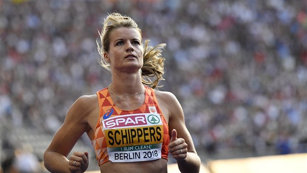 Obhájkyně titulu v běhu na 100 metrů Nizozemka Schippersová v semifinále na ME v Berlíně.