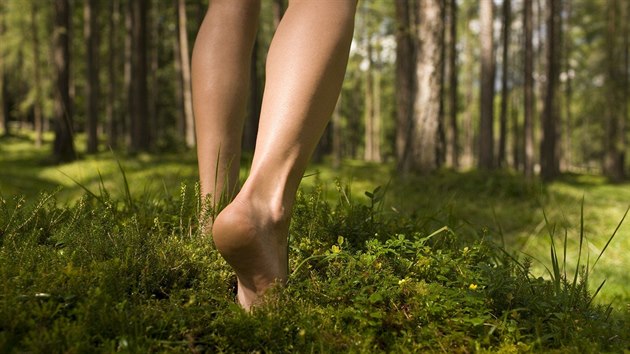 Chůze po mechu je symbolem toho nejlepšího, co pro své nohy můžeme udělat.