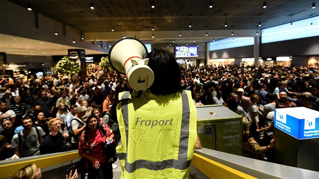 Evakuace sti letit ve Frankfurtu (7.8.2018)