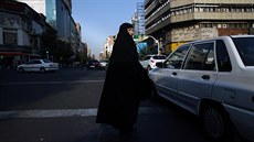 Íránská ena v ulicích Teheránu (30. ervence 2018)