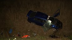 Po nehod� u Vala�ského Mezi�í�í zem�el mladík. (8. srpna 2018)