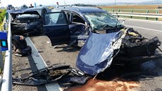 Na obchvatu Vodan se srazila ti auta - dv osobní a jedno nákladní.