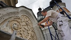Restaurátorské práce na pravoslavném chrámu sv. Olgy ve Frantikových Lázních