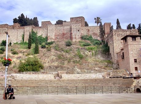 Pevnost Alcazaba a Teatro Romano ve panlsk Mlaze