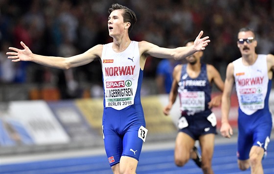 Jakob Ingebrigtsen na atletickém ampionátu (ilustraní snímek)