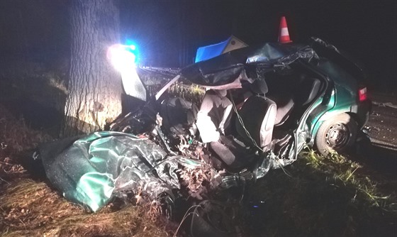 Citroën Saxo se poblíž Třeboně střetl s kamionem. Řidič osobního vozu nehodu...