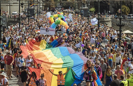 Průvod Prague Pride (11. srpna 2018).