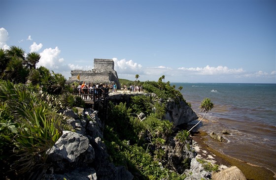 Archeologická lokalita Tulum na poloostrov Yucatán.
