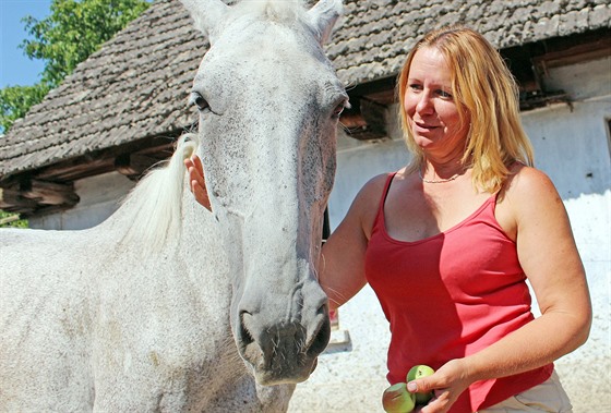 Jitka erná buduje ve Vlkovicích na Trutnovsku stáje pro staré a nemocné kon.