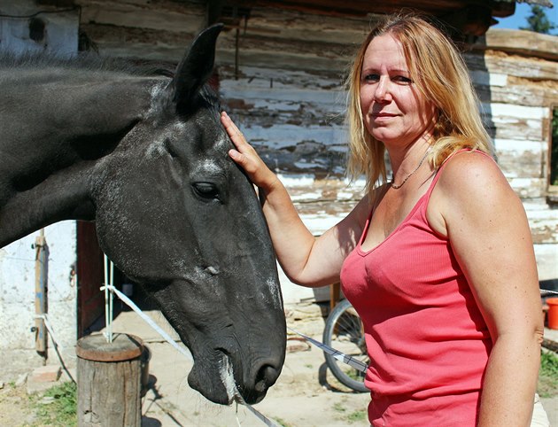 Jitka erná buduje ve Vlkovicích na Trutnovsku stáje pro staré a nemocné kon.