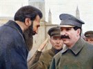 Otto midt (vlevo) a Josif Stalin na dobovém sovtském obrazu