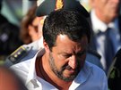 Italský ministr vnitra Matteo Salvini u zíceného mostu v Janov (16. srpna...