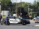 Policie zasahuje na míst stelby v kanadském mst Fredericton. (10. srpna...