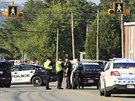 Policie zasahuje na míst stelby v kanadském mst Fredericton. (10. srpna...