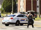 Policie zasahuje na míst stelby v kanadském Frederictonu. (10. srpna 2018)