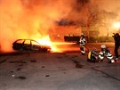 Pi poárech automobil museli védtí hasii zasahovat také ve Stockholmu v...