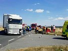 Stet idie sktru s kamionem u Sobtuch na Chrudimsku skonil tragicky.