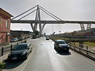 Dálniní most v Janov na severu Itálie na snímku z roku 2017