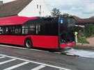 V Hrdjovicích u eských Budjovic hoel autobus MHD.
