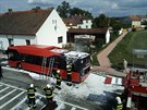 V Hrdějovicích u Českých Budějovic hořel autobus MHD.