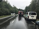 elní stet dvou aut na silnici mezi Rokycany a áhlavy nepeil jeden z...