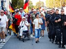 Demonstrace proti Merkelové v Drážďanech (16.8.2018)