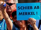 Demonstrace proti Merkelové v Drážďanech (16.8.2018)