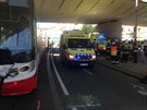 V prask Plzesk ulici se srazily dv tramvaje. Doprava je v mst zcela...