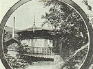 Jak vypadal vrchlabský herberk ukazuje výez z dobové pohlednice.