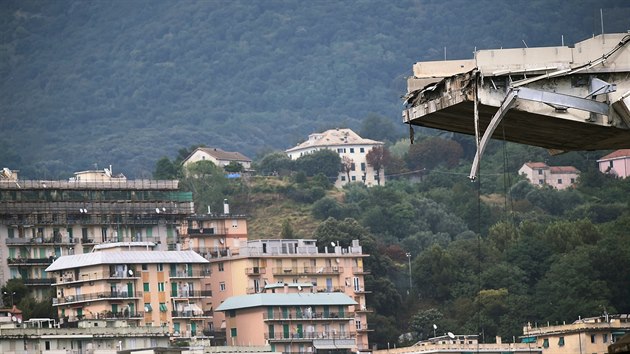 Nsledky kolapsu mostu v italskm Janov (14. srpna 2018)