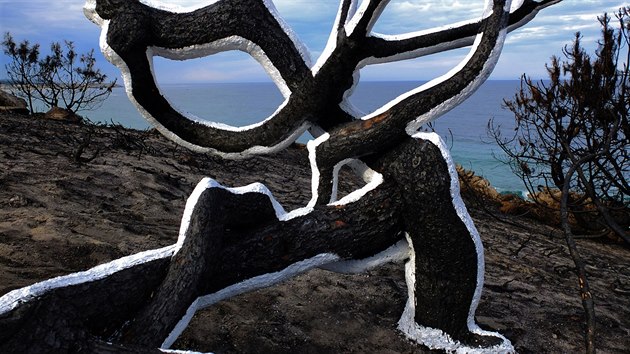 Meziprostor I. Malba na sp�leni�ti, 3x2x3m, biologicky odbourateln� barva s ekologick�m certifik�tem nez�vadnosti, Noia, Galicie, �pan�lsko, 2016