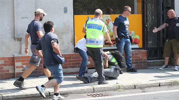 Shromdn Dlnick strany sociln spravedlnosti proti nsil a rasismu (18. srpna 2018)