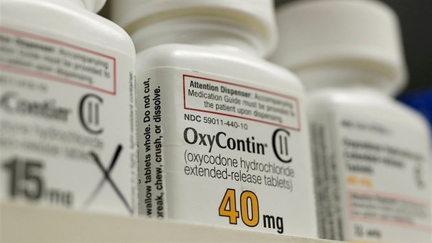 Lék proti bolesti OxyContin v lékárně v Utahu (15. srpna 2018)