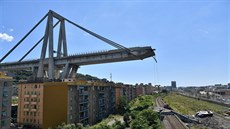 Zícený most v italském Janov (15.8.2018)