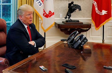 Americký prezident Donald Trump bhem rozhovoru (20. srpen 2018)