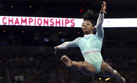Gymnastka Simone Bilesová na americkém ampionátu