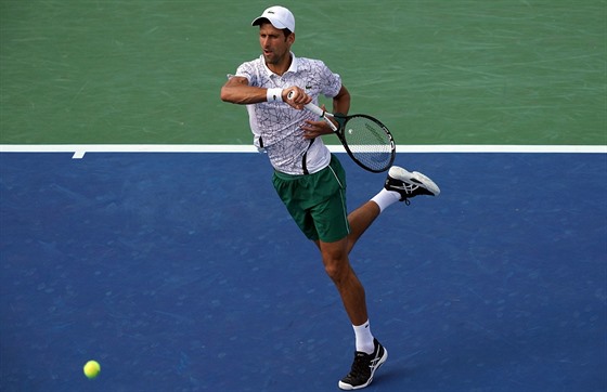 Novak Djokovi ve finále turnaje v Cincinnati.