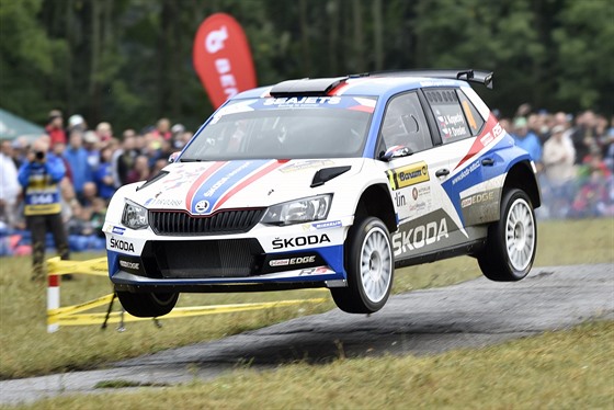 Vítzná eská posádka Jan Kopecký a Pavel Dresler na Barum Rallye Zlín