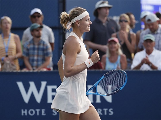 Lucie afáová slaví postup do druhého kola US Open.