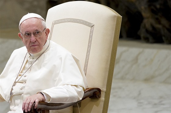 Pape Frantiek bhem pravidelné týdenní audience ve Vatikánu (22.8.2018)