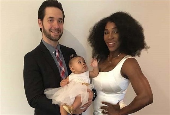Alexis Ohanian, Serena Williamsová a jejich dcera Alexis Olympia (2018)