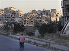 Následky války v syrském Homsu (15. srpna 2018)