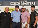 Zleva John Daly, Pádraig Harrington, Lee Westwood a Danny Willett na tiskové...