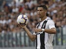 Cristiano Ronaldo při domácí premiéře v dresu Juventusu.